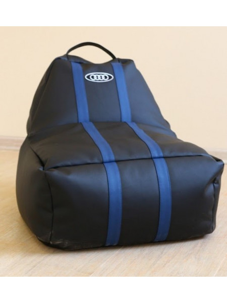 Крісло-мішок для дітей чорне, кожзам